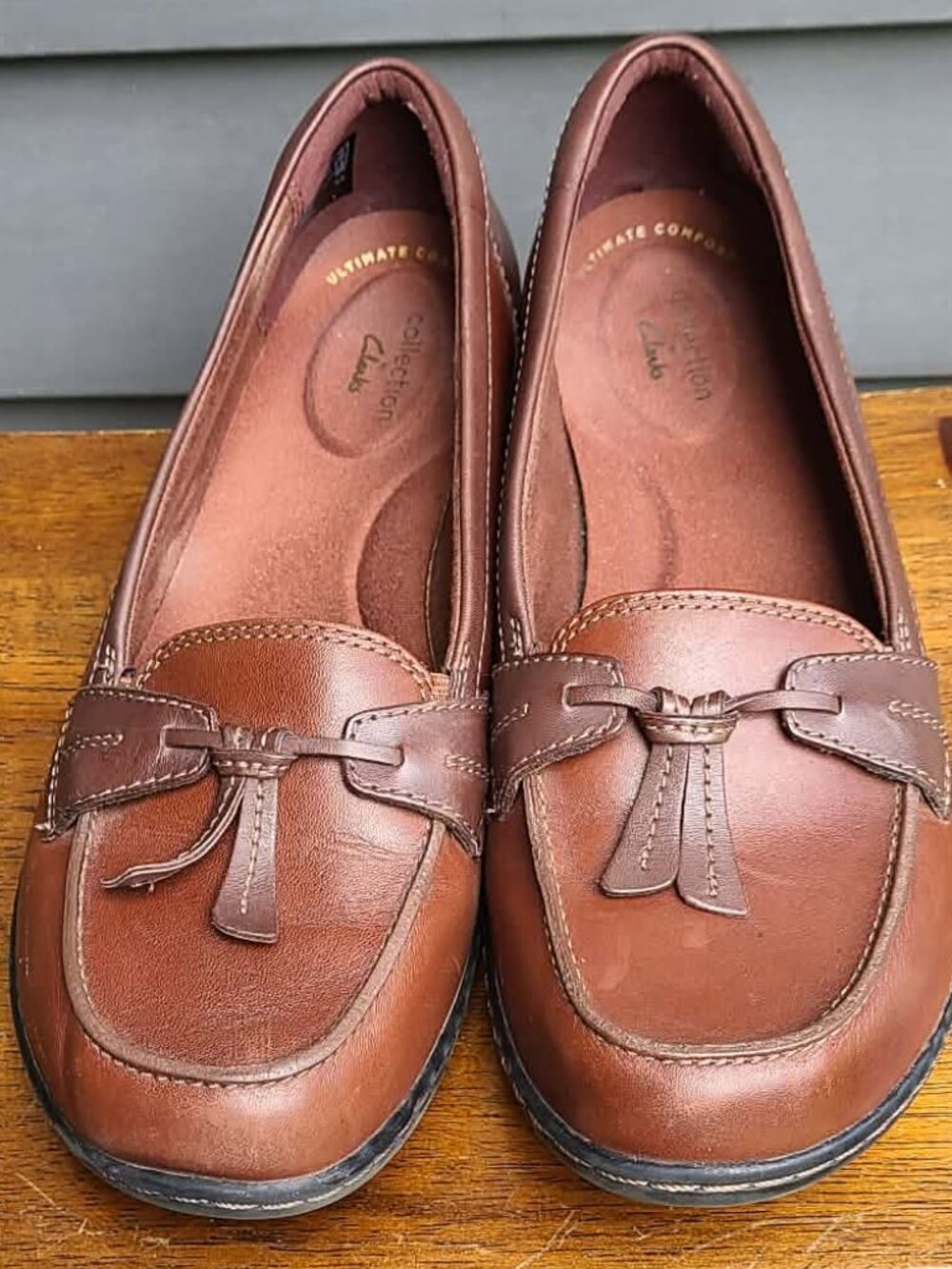 Clarks Ashland Bubble Loafers Brown size 8 1/2 - Picture 1 of 11